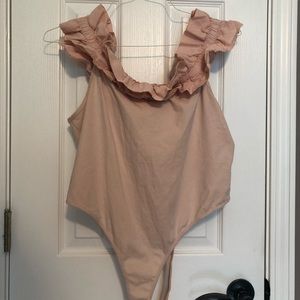 ASOS Baby Pink Ruffled Body Suit